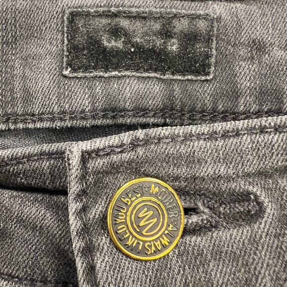 MOTHER The Insider Crop Step Fray Not Guilty Wash (Washed Black) Size 26 - Picture 6 of 16